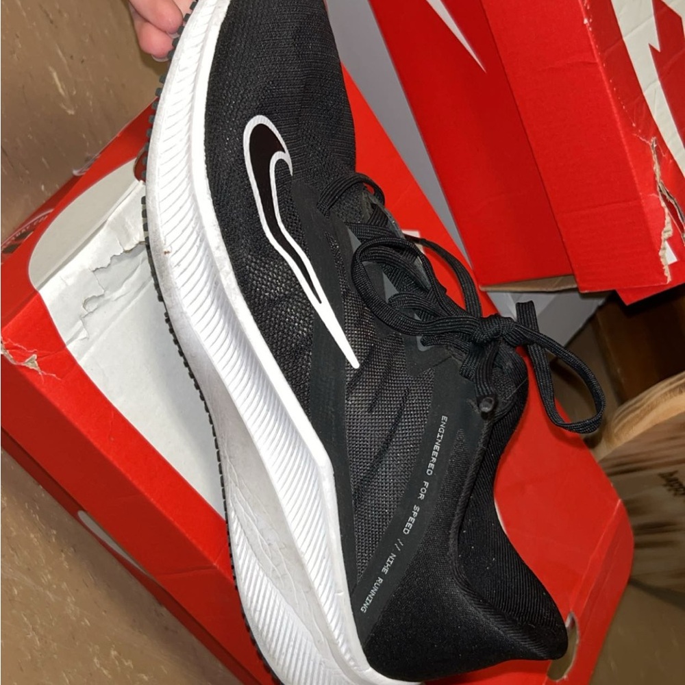Nike Black and White Running Shoes
